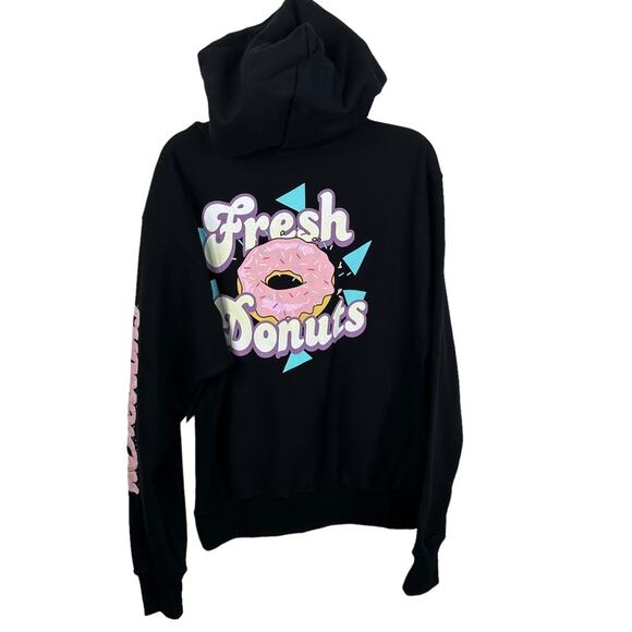 NWT Champion Men's Size M Reverse Weave Black Fresh Donuts Pullover Hoodie - Picture 3 of 12